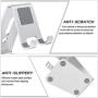 OMOTON Desktop Cell Phone Stand [Updated Solid Version], Advanced 4mm Thickness Aluminum Stand Holder for Switch, Mobile Phone, iPhone 11 Pro Xs Max Xr, Silver