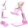 Cell Phone Stand,CreaDream Adjustable Phone Holder, Cradle, Portable Foldable Desktop Stand Compatible with All Smartphone/iPad/Kindle/Tablet/Switch Charging Accessories Desk-Pink Cell Phone Stand,CreaDream Adjustable Phone Holder, Cradle, Portable Foldable Desktop Stand Compatible with All Smartphone/iPad/Kindle/Tablet/Switch Charging Accessories Desk-Pink