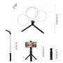 8" Selfie Ring Light with Selfie Stick Tripod for Live Stream/Makeup, Saveyour Mini LED Camera Selfie Ringlight for YouTube Video/Photography Compatible with iPhone Xs Max XR Android