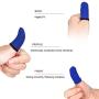 12Pcs Mobile Game Controller Finger Sleeves, Breathable Anti-Sweat Gaming Finger Cot for PUBG/Call of Duty Sensitive Touch Screen Finger Sleeve for Android iSO Phone (Blue)