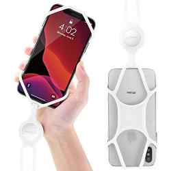 Universal Cell Phone Lanyard Case, Silicone Neck Strap Smartphone Case for iPhone Xs Max XR X 8 7 6S Plus Samsung Galaxy S10 S9 S8 Note 9 Pixel 3 XL, Phone Tie Series (White)