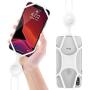 Universal Cell Phone Lanyard Case, Silicone Neck Strap Smartphone Case for iPhone Xs Max XR X 8 7 6S Plus Samsung Galaxy S10 S9 S8 Note 9 Pixel 3 XL, Phone Tie Series (White)