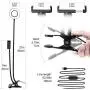 Selfie Ring Light with 24” Gooseneck Stand & Cell Phone Holder Makeup Light, Social Media Influencer Live-Streaming Phone Mount and Light Kit Selfie Ring Light with 24” Gooseneck Stand & Cell Phone Holder Makeup Light, Social Media Influencer Live-Streaming Phone Mount and Light Kit