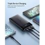 Portable Charger, PD 3.0 15000mAh Power Bank, RAVPower 30W High-Speed Tri-Output with LED Display, Ultra Compact Phone Charger Compatible with iPhone Xs X 8 7 6 Samsung Galaxy S9 Note 9 iPad Tablet