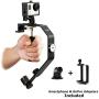 Movo Handheld Video Stabilizer System Compatible with GoPro Hero, HERO2, HERO3, HERO4, HERO5, HERO6, HERO7 & Apple iPhone 5, 5S, 6, 6S, 7, 8, X, XS, XS Max, Samsung Galaxy + Note Smartphones