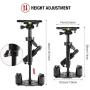 TYCKA S40 Anti-Shake Camera Stabilizer Aluminum Alloy Video 1/4 Screws and 3/8 Screw Hold for Nikon Canon Sony Panasonic Camcorder Camera Video DV Vblog DSLR Handheld Stabilizer