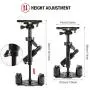 TYCKA S40 Anti-Shake Camera Stabilizer Aluminum Alloy Video 1/4 Screws and 3/8 Screw Hold for Nikon Canon Sony Panasonic Camcorder Camera Video DV Vblog DSLR Handheld Stabilizer