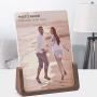 MEKO Picture Frame 5x7 Inch Wood Rustic Photo Frame Made of Walnut Wood Base and High Definition Break Free Acrylic Covers for Tabletop or Desktop Display - 2 Pack (Horizontal + Vertical)