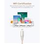iPhone Charger Xcentz 3ft 2 Pack, Apple MFi Certified Lightning Cable, High-Speed iPhone Charger Cable Durable Braided Charging Cord for iPhone 11/X/XS/XR/XS Max/8/7/7 Plus/6/5s, iPad Mini/Air, Gold