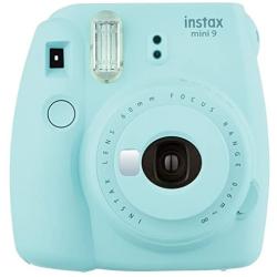 FujiFilm Instax Mini 9 Camera and Accessories Bundle - Instant Camera, Carrying Case, Color Filters, Photo Album, Stickers, Selfie Lens + More (Ice Blue)