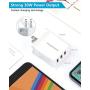 USB Wall Charger, 30W Fast USB Wall Plug 2Pack 3-Port USB Charger DeepDream Charger Block with QC 3.0, Foldable Plug Adapter for iPhone 11/ Pro/MAX/X/XS/XR/XS Max/8/7/6/Plus, iPad, Samsung and More