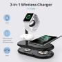 Yootech Wireless Charger, 3 in 1 Wireless Charging Dock Compatible with iPhone SE 2/11 Pro Max/XS/XR, Wireless Charging Pad for AirPods Pro, Charging Holder for iWatch 5/4/3/2(No iWatch Cable/Adapter)