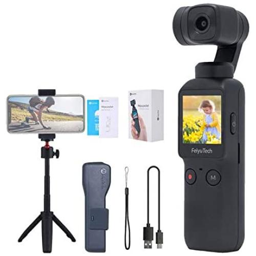 Feiyu Pocket Hanheld Gimbal Camera Stabilizer 4K HD Camera Stabilizer Hyperlapse Motion Time-Lapse Panorama 8X Slow Motion Video Vlogger Gimbal
