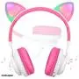 Bluetooth Headphones, Riwbox CT-7 Cat Ear LED Light Up Wireless Foldable Headphones Over Ear with Microphone and Volume Control for iPhone/iPad/Smartphones/Laptop/PC/TV (White&Pink) Bluetooth Headphones, Riwbox CT-7 Cat Ear LED Light Up Wireless Foldable Headphones Over Ear with Microphone and Volume Control for iPhone/iPad/Smartphones/Laptop/PC/TV (White&Pink)