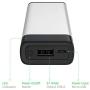 Portable Charger Power Bank Battery - by TalkWorks | 4000 mAh | Cell Phone Backup External Dual USB Power Pack for Apple iPhone 11, XR, XS, X, 8, 7, 6, iPad & Android for Samsung Galaxy - Silver