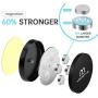 Magnetic Car Mount, Universal Flat Stick On Magnet Phone Holder Car Mounts with 2 Metal Plates for Cell Phones Mini Tablets