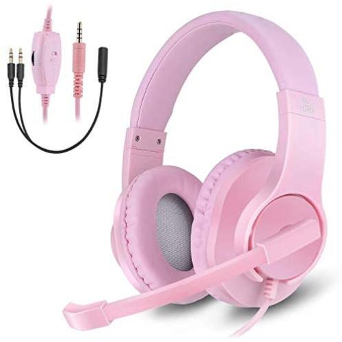 Gaming Headset for Xbox One, PS4, Nintendo Switch, DIWUER Bass Surround and Noise Cancelling 3.5mm Over Ear Headphones with Mic for Laptop PC Smartphones