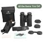 Binoculars Compact for Adults Bird Watching Clearly - 12X42 High Definition Traveler Large-View - Novel Modeling and Lightweight - Binocular Great for Outdoor Sports Games and Concerts