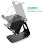 Tablet Stand Adjustable, Lamicall Phone Stand : Desktop Stand Holder Dock Compatible with Phone Xs Max XR, New iPad 2018 Pro 9.7, 10.5, Air Mini 2 3 4, Galaxy Tab S5 (4-13 inch) - Black