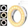 Selfie Ring Light, MercuryGo Rechargeable Portable Clip on 40 LED Circle Light with 3 Light Modes for iPhone/Android Smart Phone Photography, Camera Video Recording, Vlog
