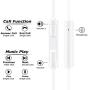 Headphones/Earphones/Earbuds,3.5mm aux Wired Headphones Noise Isolating Earphones Built-in Microphone & Volume Control Compatible iPhone iPod iPad Android/MP3 MP4 (2PACK-White)