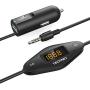 TECKNET F27 In Car Universal Wireless FM Transmitter with 3.5mm Audio Plug and USB Car Charger