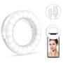 Selfie Ring Light with 40 LEDs, Rechargeable Selfie Fill Ring Light with Retaining Clip On，for Cell Phone, Laptop, Photography,Video Lighting,Makes up