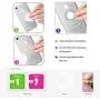 Phone Ring Stand Holder, ICEYA Smart Phone Mirror Finger Ring Holder 360°Rotation Case Ring Stand Grip Mount for iPhone 7/7 Plus, Galaxy S8/S8 Plus and Other Smartphones (Silver)