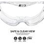 Neiko 53875B Protective Safety Goggles Eyewear with Wide-Vision, ANSI Z87.1 Approved | Adjustable & Lightweight