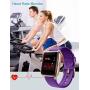 Willful Smart Watch for Android Phones and iOS Phones Compatible iPhone Samsung, IP68 Swimming Waterproof Smartwatch Fitness Tracker Fitness Watch Heart Rate Monitor Watches for Men Women (Purple)