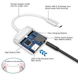 Headphone Jack Adapter Dongle for iPhone Xs/Xs Max/XR/ 8/8 Plus/X (10) /11/11 pro/7/7 Plus Adapter to 3.5mm Splitter Converter Compatible Charger and Listen to Music Aux Adapter Audio + Charge Adaptor