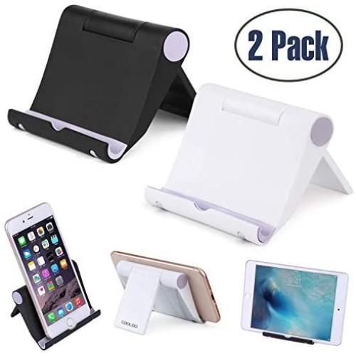 Cell Phone Stand Multi-Angle,【2 Pack】 Tablet Stand Universal Smartphones for Holder Tablets(6-11"), e-Reader, Compatible Phone XS/XR/8/8 Plus/7/7 Plus, Galaxy S8/S7/Note 8, Air, Mini, Pixel 2