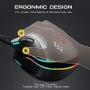 MOTOSPEED USB Wired 12000DPI Gaming Mouse Support Macro Programming, Adjustable RGB Backlit, 8 Adjustable DPI Mouse for PC, Laptop, Apple MacBook