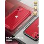 i-Blason Ares Case for iPhone 11 6.1 inch (2019 Release), Dual Layer Rugged Clear Bumper Case with Built-in Screen Protector (Metallic Red)