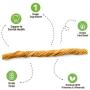 Nature Gnaws Tripe Twists for Dogs - Premium Natural Beef Sticks - Simple Single Ingredient Crunchy Dog Chew Treats - Rawhide Free