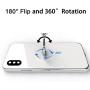 Attom Tech Transparent Phone Ring Holder Grip 360 Degree Free Rotation, Clear Cell Phone Finger Ring Kick-Stand Compatible with iPhone X 8 7 Plus 6S 6 5s 5 SE, Galaxy S9 S8 S7 S6 Edge (Silver)