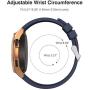 MoKo Band Compatible with Samsung Galaxy Watch 3 45mm/Galaxy Watch 46mm/Galaxy Gear S3 Classic/Frontier/Ticwatch pro/E2/S2/Huawei Watch GT 2e 46mm, 22mm Silicone Replacement Strap - Midnight Blue