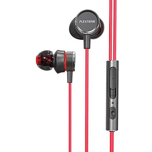 Gaming Earbuds,HD Enhanced Bass Wired in-Ear Headphones with Mic for Nintendo Switch, Xbox One, PS4, PC, Laptop, Cellphone with 3.5mm Jack,Volume Control and Audio Spliter .(Model G15)-Red