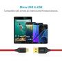 [2-Pack] Anker 6ft / 1.8m Nylon Braided Tangle-Free Micro USB Cable with Gold-Plated Connectors for Android, Samsung, HTC, Nokia, Sony and More (Red)