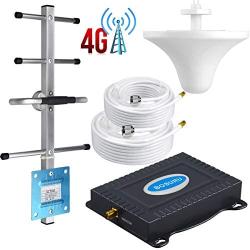 Cell Phone Signal Booster Verizon 4G LTE 700Mhz FDD Band13 Boost Data and Voice Verizon Cell Signal Booster Verizon Cell Phone Booster Repeater Mobile Signal Booster Amplifier BOSURU With Antennas Kit