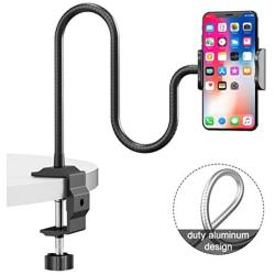 Cellphone Holder for Bed, Universal Phone Stand 360 Adjustable Strong Metal Lazy Arm Clamp Bracket Mount Compatible with Phone 11/11pro/x/xs/xr/8+/8/7+/7, More 4.0"-6.5" Devices