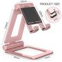 Adjustable iPad Stand, Tablet Stand Holders, Cell Phone Stands, iPhone Stand, Nintendo Switch Stand, iPad Pro Stand, iPad Mini Stands and Holders for Desk (4-10 inch) (Rose Gold)