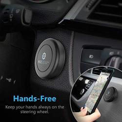 WizGear Universal Flat Stick On Dashboard Magnetic Car Mount Holder for Cell Phones and Mini Tablets with Fast Swift-Snap Technology - Extra Slim