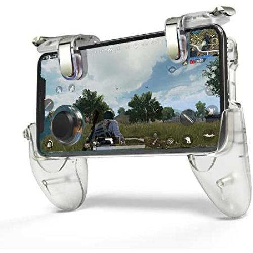 Wireless Gaming Keypad for Game Gamepad for Mobile Phone Game Controller Shooter Trigger Fire Button for for Free Fire-Transparent 1-,
