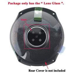 Ubrokeifixit Compatible Back Rear Lens Glass with Tape Replacement for Samsung Galaxy Watch 46mm SM-R800 R805/Galaxy Watch 42mm SM-R810 R815 Black(Rear Cover NOT Included)