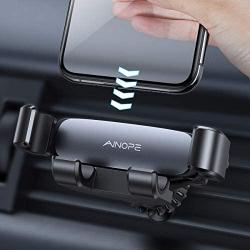 [2020 Upgraded] Gravity Phone Holder for Car, AINOPE Air Vent Phone Holder with Hook Like Clips Hand Free Automatic Car Phone Mount Auto-Clamping Cell Phone Car Mount for iPhone All Smartphone