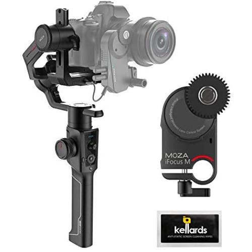 Moza Air 2 3-Axis Handheld Gimbal Stabilizer with Moza iFocus-M Wireless Lens Motor & Screen Cleaning Wipes (5-Pack) Bundle