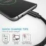 USB C Cable, MARGE PLUS Type C Charging Cable 3 Pack (6Ft) Braided Fast Charging Cord Compatible with Samsung Galaxy A20 A50 A51 A71 A10 A10e S10 S20 Plus Note10, LG Stylo 5 4,and Other USB C Device
