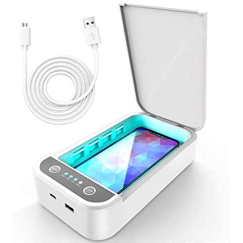 Cell Phone Sanitizer UV Lights Portable Phone Soap Sterilizer Box, Aromatherapy Function Disinfector Smart Phone Cleaner for iPhone Android Mobile Phone Toothbrush Keys