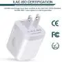USB Wall Charger, Charger Adapter, Ailkin 5-Pack 2.1Amp Dual Port Quick Charge Plug Cube for iPhone 12/SE/11 Pro Max/8/7/6S/6S Plus/6 Plus/6, Samsung Galaxy, LG, HTC, Moto, Kindle Charging Box Block